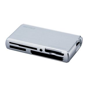 BUFFALO 高速カードリーダーライター 3倍速 TurboPC EX 58メディア対応 ブレードシルバー BSCR14U2SV