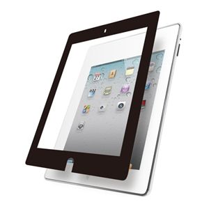 BUFFALO iPad(2012年モデル)用 液晶保護フィルム 気泡「0」 スムース ブラック BSEFIPD12BK