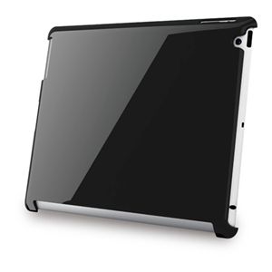 BUFFALO iPad(2012年モデル)用 3Hハードケース 液晶保護フィルム付 ブラック BSIPD12HBK