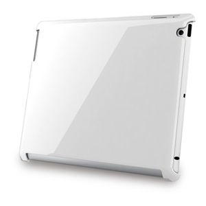 BUFFALO iPad(2012年モデル)用 3Hハードケース 液晶保護フィルム付 ホワイト BSIPD12HWH
