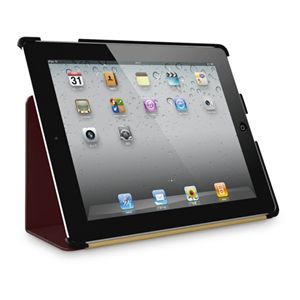 BUFFALO iPad(2012年モデル)用 レザーケース 液晶保護フィルム付 ブラウン BSIPD12LBR