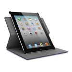 BUFFALO iPad(2012年モデル)用 回転レザーケース 液晶保護フィルム付 ネイビー BSIPD12RLNV