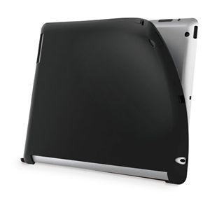 BUFFALO iPad(2012年モデル)用 シリコンケース 液晶保護フィルム付 ブラック BSIPD12SBK