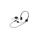 BUFFALO ヘッドセット 両耳 ヘッドバンド式 ノイズ低減 ブラック BSHSH06BK