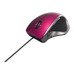 BUFFALO BlueLED有線マウス 超高感度 USB 5ボタン 横スクロール ピンク BSMBU09PK