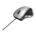 BUFFALO BlueLED有線マウス 超高感度 USB 5ボタン 横スクロール シルバー BSMBU09SV