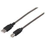 BUFFALO USB2.0ケーブル (A to B) ブラックスケルトン 0.7m BSUAB207BS
