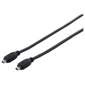 BUFFALO IEEE1394ケーブル(4ピンオス to 4ピンオス) 1.0m ブラック BSAI780