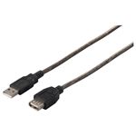 BUFFALO USB2.0延長ケーブル (A to A) 1.5m ブラックスケルトン BSUAA215BS