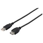 BUFFALO USB2.0延長ケーブル (A to A) 3m ブラック BSUAA230BK