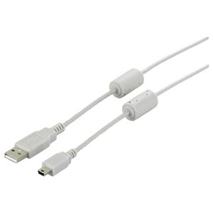 BUFFALO USB2.0ケーブル (A to miniB) フェライトコア付 2m アイボリー BSUAMNFC220IV
