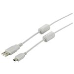 BUFFALO USB2.0ケーブル (A to miniB) フェライトコア付 2m アイボリー BSUAMNFC220IV