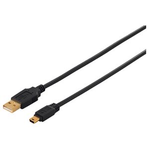 BUFFALO USB2.0ケーブル (A to miniB) フェライト素子ねり込みタイプ 1m ブラック BSUAMNHF210BK