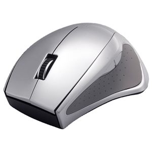 BUFFALO Simpring対応 無線(2.4GHz)BlueLEDマウス 5ボタン 省エネモデル シルバー SRMB04SV