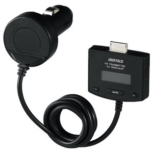 BUFFALO ウォークマン用FMトランスミッター バーチャル3Dサラウンド搭載 ブラック BSFM37BK