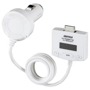 BUFFALO ウォークマン用FMトランスミッター バーチャル3Dサラウンド搭載 ホワイト BSFM37WH