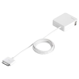 BUFFALO 平型iPhone・iPod充電器 ケーブル一体型タイプ ホワイト BSIPA12WH