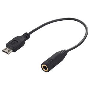 BUFFALO イヤホンジャック変換ケーブル(USB microB to 3.5mmステレオミニ) BSMPC13BK