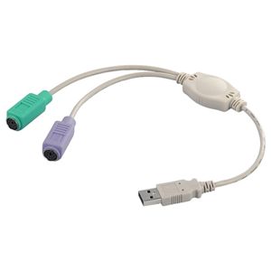 BUFFALO USB2.0ケーブル (A to PS/2) 分岐型 アイボリー BSUAPS2B02IV