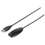 BUFFALO USB2.0リピーターケーブル (A to A) 5m ブラックスケルトン BSUAAR250BS