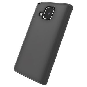 BUFFALO ELUGA V P-06D専用 シリコンケース 液晶保護フィルム付 ブラック BSMPP06DSBK