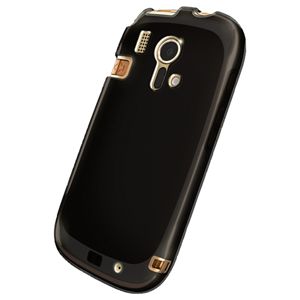 BUFFALO F-12D専用 ソフトケース 液晶保護フィルム付 ブラック BSMPF12DTBK