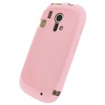 BUFFALO F-12D専用 光るシリコンケース 液晶保護フィルム付 ピンク BSMPF12DLSPK