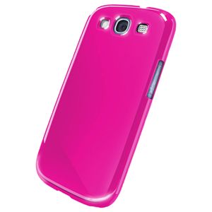 BUFFALO GALAXY SIII SC-06D専用 3Hハードケース 液晶保護フィルム付 ピンク BSMPSC06DHPK