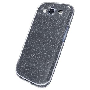 BUFFALO GALAXY SIII SC-06D専用 3Hハードケース 液晶保護フィルム付 ラメクリア BSMPSC06DHLCR