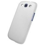 BUFFALO GALAXY SIII SC-06D専用 ラバーハードケース 選べる液晶保護フィルム2枚付 ホワイト BSMPSC06DHRWH