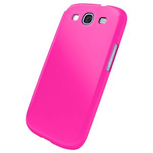 BUFFALO GALAXY SIII SC-06D専用 ラバーハードケース 選べる液晶保護フィルム2枚付 ピンク BSMPSC06DHRPK