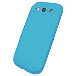 BUFFALO GALAXY SIII SC-06D専用 シリコンケース 液晶保護フィルム付 ブルー BSMPSC06DSBL