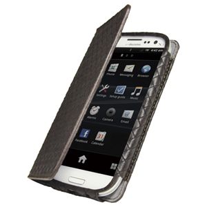 BUFFALO GALAXY SIII SC-06D専用 レザーケース 液晶保護フィルム付 ブラウン BSMPSC06DLABR