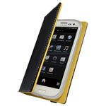 BUFFALO GALAXY SIII SC-06D専用 レザーケース 液晶保護フィルム付 ブラック BSMPSC06DLBK