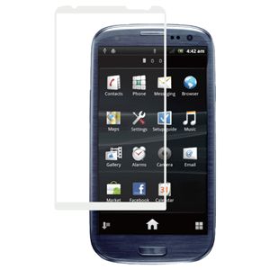 BUFFALO GALAXY SIII SC-06D専用 液晶保護フィルム イージーフィット/光沢タイプ ホワイト BSEFGSC06DWH