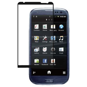 BUFFALO GALAXY SIII SC-06D専用 液晶保護フィルム イージーフィット/撥水タイプ ブラック BSEFWSC06DBK