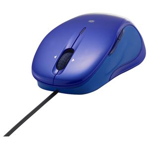 BUFFALO 有線TOGレーザー式マウス 5ボタン 横スクロール BEYOND THE LASERシリーズ ブルー BSMBLU03BL