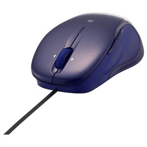 BUFFALO 有線TOGレーザー式マウス 5ボタン 横スクロール BEYOND THE LASERシリーズ ネイビー BSMBLU03NB