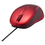 BUFFALO 有線TOGレーザー式マウス 5ボタン 横スクロール BEYOND THE LASERシリーズ レッド BSMBLU03RD