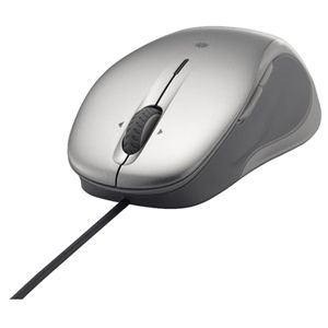 BUFFALO 有線TOGレーザー式マウス 5ボタン 横スクロール BEYOND THE LASERシリーズ シルバー BSMBLU03SV