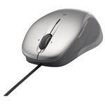 BUFFALO 有線TOGレーザー式マウス 5ボタン 横スクロール BEYOND THE LASERシリーズ シルバー BSMBLU03SV