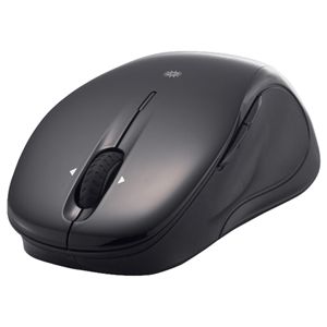 BUFFALO 無線TOGレーザー式マウス 5ボタン 横スクロール LASERシリーズ 電池長持ち ブラック BSMBLW03BK