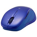 BUFFALO 無線TOGレーザー式マウス 5ボタン 横スクロール LASERシリーズ 電池長持ち ブルー BSMBLW03BL