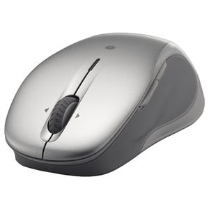 BUFFALO 無線TOGレーザー式マウス 5ボタン 横スクロール LASERシリーズ 電池長持ち シルバー BSMBLW03SV