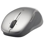 BUFFALO 無線TOGレーザー式マウス 5ボタン 横スクロール LASERシリーズ 電池長持ち シルバー BSMBLW03SV