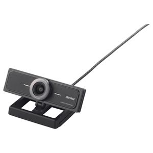 BUFFALO マイク内蔵200万画素WEBカメラ 120°広角ガラスレンズ搭載モデル BSW20KM11BK
