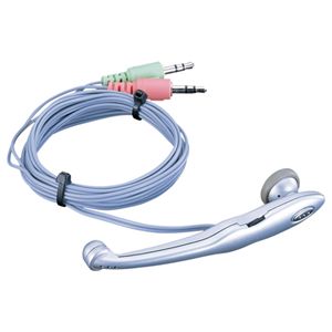 BUFFALO 片耳イヤフォン式ヘッドセット シルバー BSHSE05SV