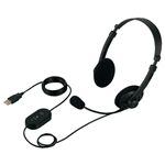 BUFFALO 両耳ヘッドバンド式ヘッドセット USB接続/ノイズキャンセリングマイク搭載 ブラック BSHSUH10BK