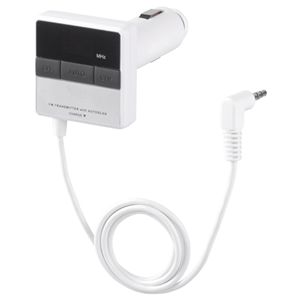 BUFFALO FMトランスミッター ステレオミニプラグ接続 オートスキャンタイプ ホワイト BSFM16WH