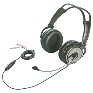 BUFFALO 両耳ヘッドバンド式ヘッドセット 完全密閉タイプ ブラック BSHSH11BK